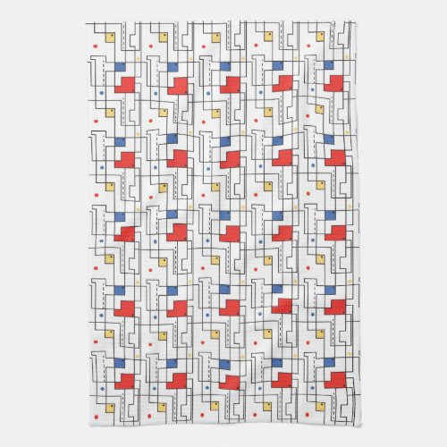 Bauhaus Pattern Kitchen Towel