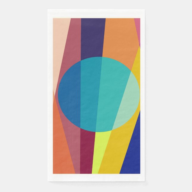 Bauhaus pattern paper guest towels (Front)