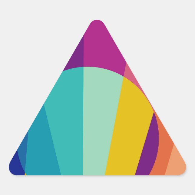 Bauhaus pattern triangle sticker (Front)