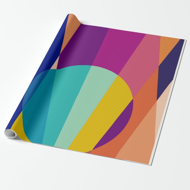 Bauhaus pattern wrapping paper (Unrolled)