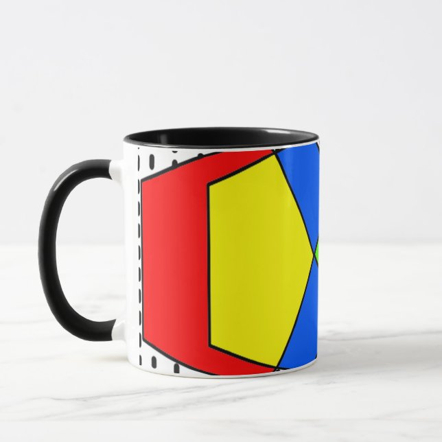 Bauhaus Pentagons Mug (Left)