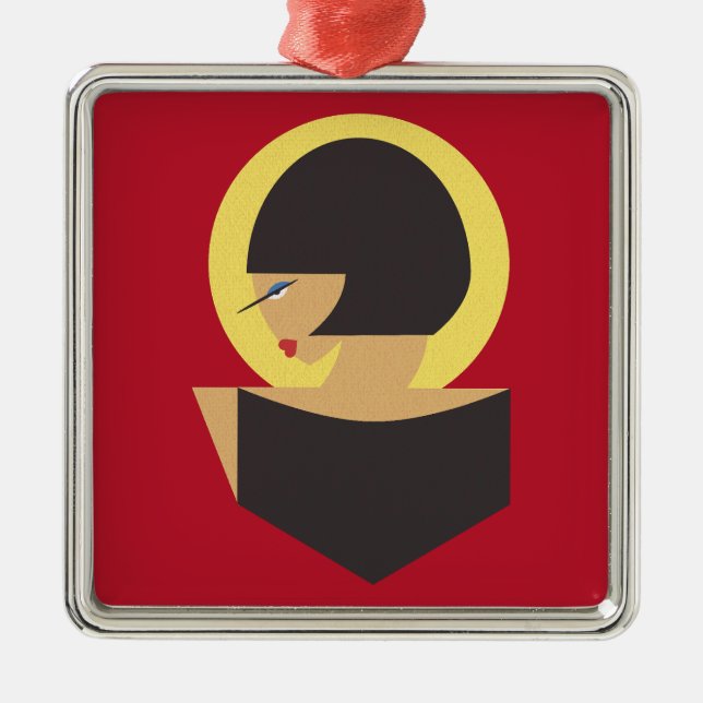 Bauhaus portrait metal ornament (Front)