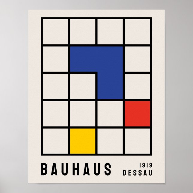 Bauhaus Poster, Bauhaus Exhibition Print B17 (Front)