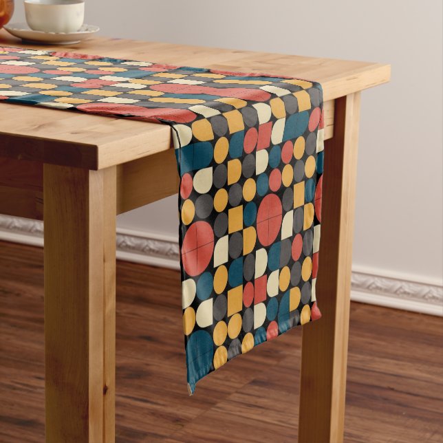 Bauhaus Pure Geometry Harmony Short Table Runner (In Situ)