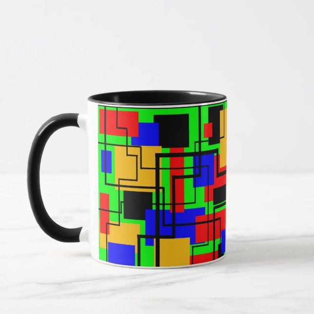 Bauhaus Rectangles and Lines  Mug (Left)