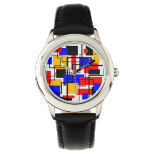 Bauhaus Rectangles and Lines - White Watch