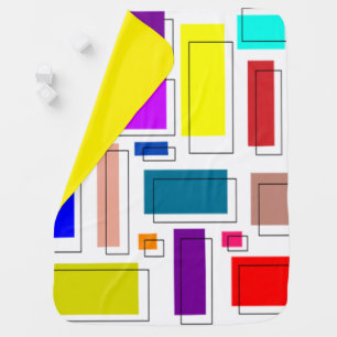 Bauhaus Rectangles  Baby Blanket