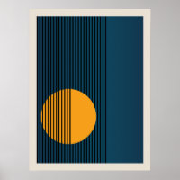 Bauhaus |  Retro Design |  Blue Poster