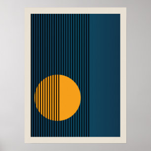 Bauhaus    Retro Design    Blue Poster