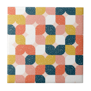 Bauhaus Retro Geometric Pattern Ceramic Tile