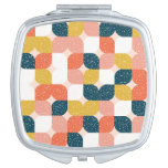 Bauhaus Retro Geometric Pattern Compact Mirror