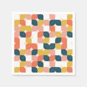Bauhaus Retro Geometric Pattern Napkins