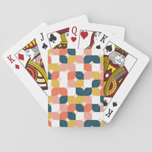 Bauhaus Retro Geometric Pattern Poker Cards