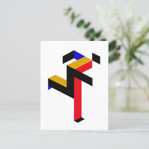 Bauhaus Running Man Poster Postcard