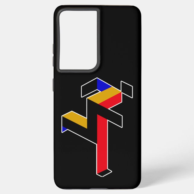 Bauhaus Running Man Poster Samsung Galaxy Case (Back)