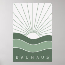 Bauhaus Sage Green Poster