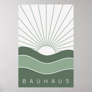 Bauhaus Sage Green Poster