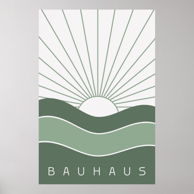 Bauhaus Sage Green Poster (Front)