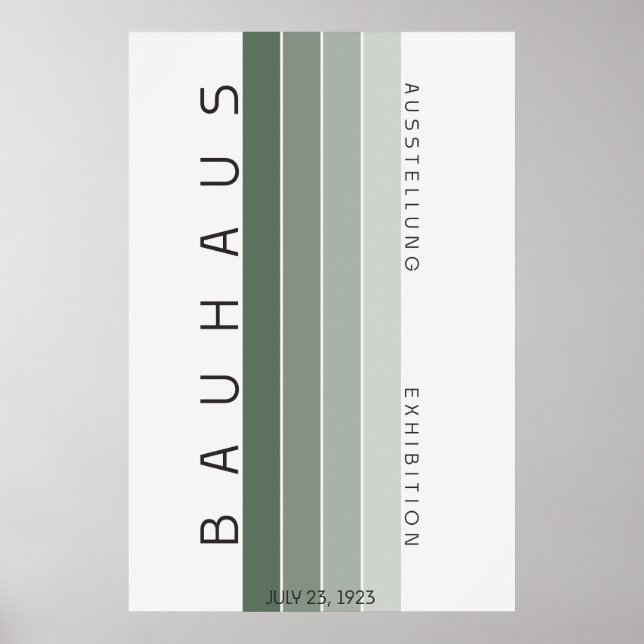 Bauhaus Sage Green Poster (Front)