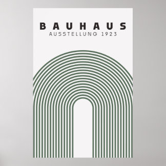 Bauhaus Sage Green Poster