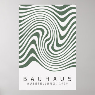 Bauhaus Sage Green Poster