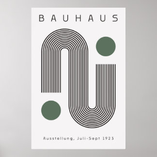 Bauhaus Sage Green Poster