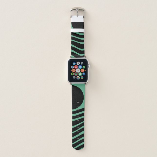 Bauhaus Seafoam Green Abstract Apple Watch Band (Front)