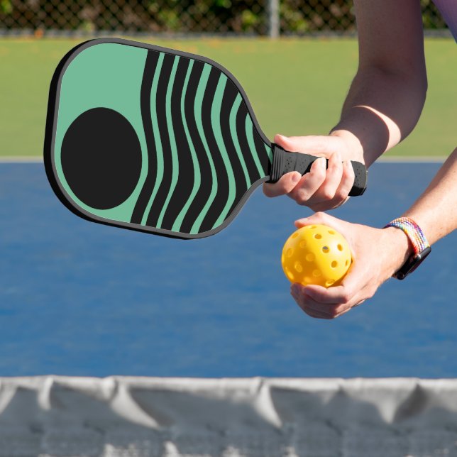 Bauhaus Seafoam Green Abstract Pickleball Paddle (Insitu)