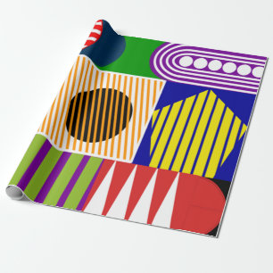 Bauhaus Shape Collage Wrapping Paper
