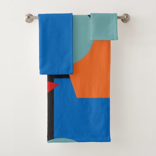 Bauhaus Shapes  Bath Towel Set (Insitu)