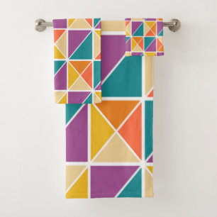 Bauhaus Squares Bath Towel Set