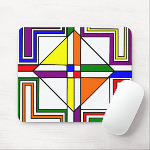 Bauhaus Stained Glass Mouse Pad