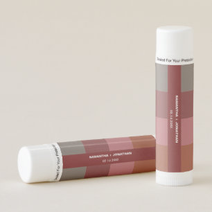 Bauhaus Striped Custom Wedding Favor Lip Balm