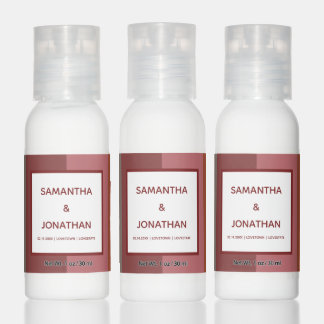 Bauhaus Striped Custom Wedding Party Favor Hand Lotion
