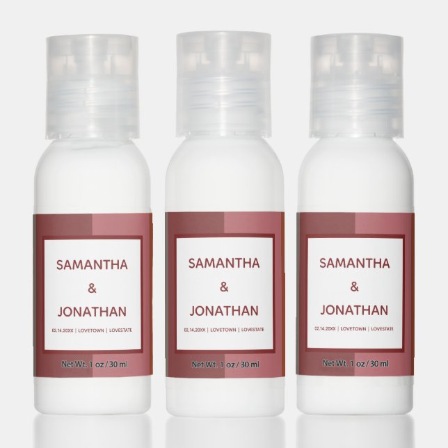 Bauhaus Striped Custom Wedding Party Favor Hand Lotion (Set)