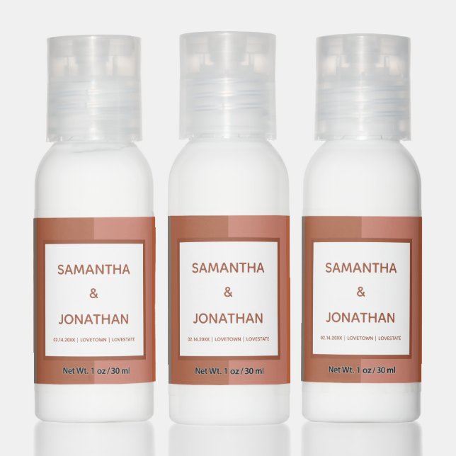 Bauhaus Striped Custom Wedding Party Favor Hand Lotion (Set)