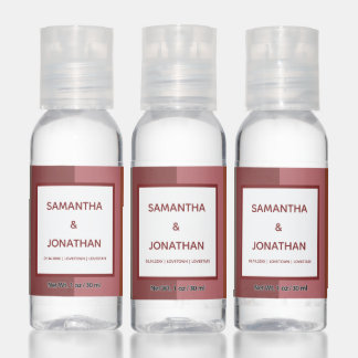 Bauhaus Striped Custom Wedding Party Favor Hand Sanitizer