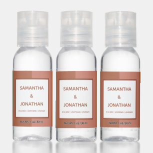 Bauhaus Striped Custom Wedding Party Favor Hand Sanitizer