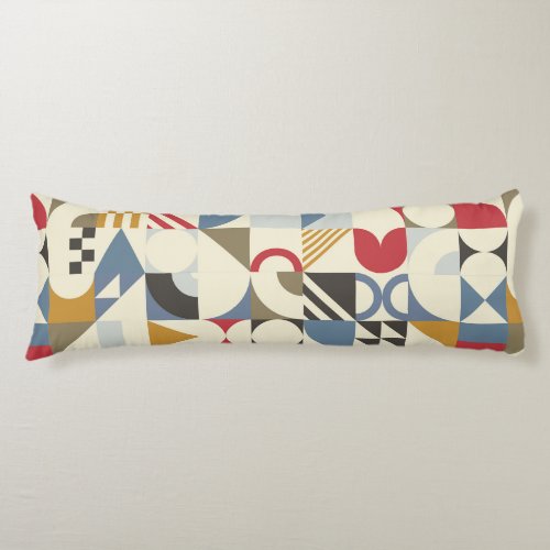 Bauhaus Style Geometric Shape Design Body Pillow