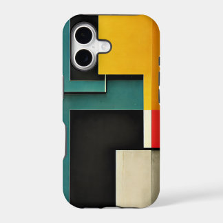 Bauhaus style illustrated iPhone 17 case