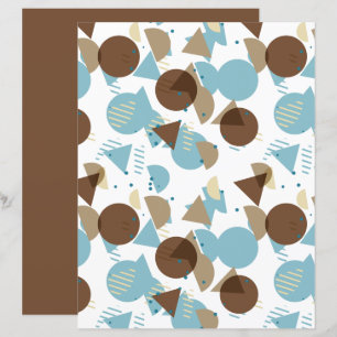 Bauhaus Style Mosaic Art Pattern Scrapbook Paper