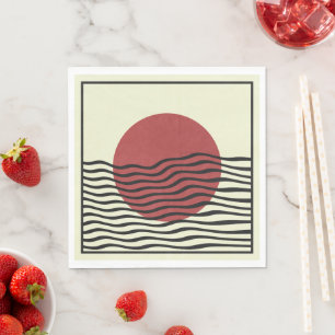 Bauhaus Style Sunset Napkins