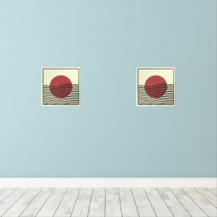 Bauhaus Style Sunset  Wall Art Sets