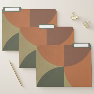 Bauhaus Terracotta Green Abstract | File Folder