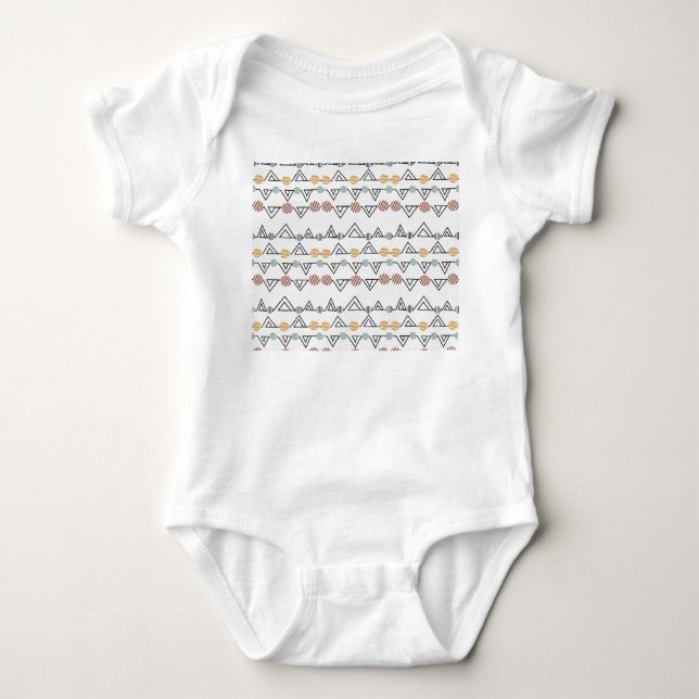 Bauhaus Triangles  Baby Bodysuit (Front)