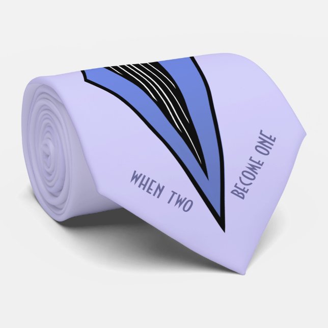 Bauhaus Tuxedo Lavender Wedding Personalized Neck Tie (Rolled)