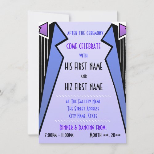 Bauhaus Tuxedo - LBV (Reception) Personalized Invitations