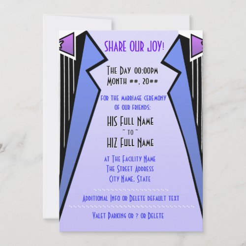 Bauhaus Tuxedo - LBV (Wedding Ceremony) Card