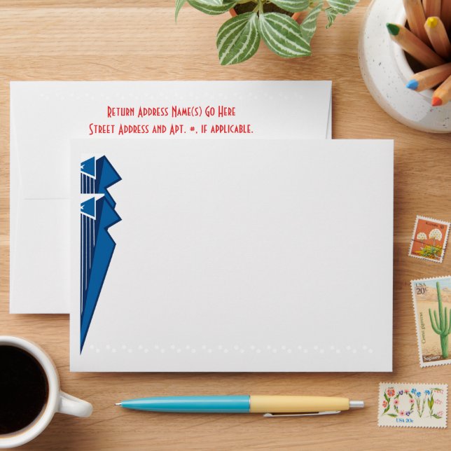 Bauhaus Tuxedo - RB (Personalized 5x7) Envelope (Desk)