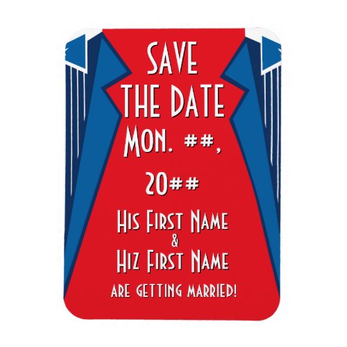 Bauhaus Tuxedo _ RB Save The Date Magnet Magnet